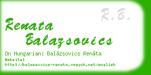 renata balazsovics business card