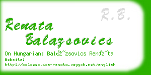 renata balazsovics business card